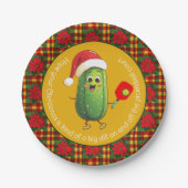 Aangepaste tekst Santa's Pickleball Rally Papieren Bordje (Voorkant)