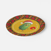 Aangepaste tekst Santa's Pickleball Rally Papieren Bordje (Gekanteld)