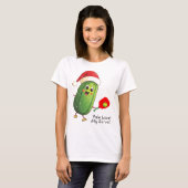 Aangepaste tekst Santa's Pickleball Rally T-shirt (Voorkant volledig)