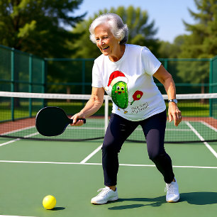 Aangepaste tekst Santa's Pickleball Rally T-shirt