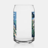 Aangepaste tekst Santorini Griekenland Blikvorm Glas (Links)