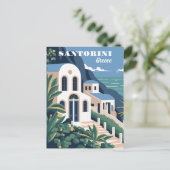 Aangepaste tekst Santorini Griekenland Briefkaart (Staand voorkant)