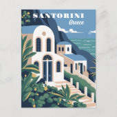 Aangepaste tekst Santorini Griekenland Briefkaart (Voorkant)