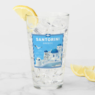 Aangepaste tekst Santorini Griekenland Glas