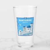 Aangepaste tekst Santorini Griekenland Glas (Voorkant)
