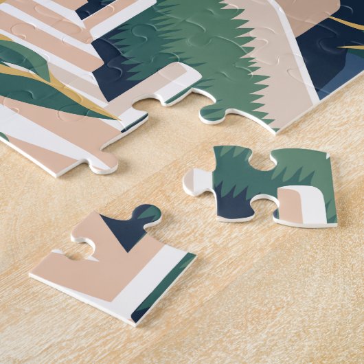 Aangepaste tekst Santorini Griekenland Legpuzzel (Zijkant)