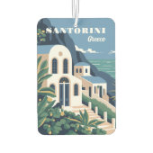 Aangepaste tekst Santorini Griekenland Luchtverfrisser (Achterkant)