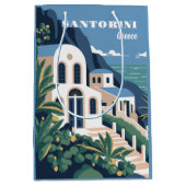 Aangepaste tekst Santorini Griekenland Medium Cadeauzakje (Voorkant)