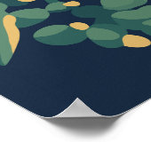 Aangepaste tekst Santorini Griekenland Poster (Hoek)