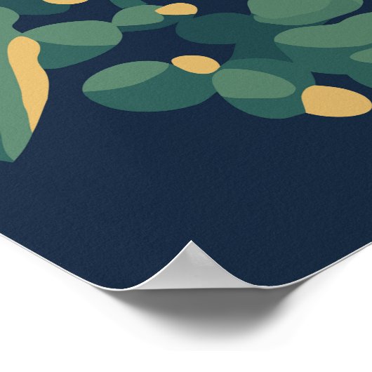 Aangepaste tekst Santorini Griekenland Poster (Hoek)