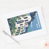 Aangepaste tekst Santorini Griekenland Rechthoekige Sticker (Envelop)