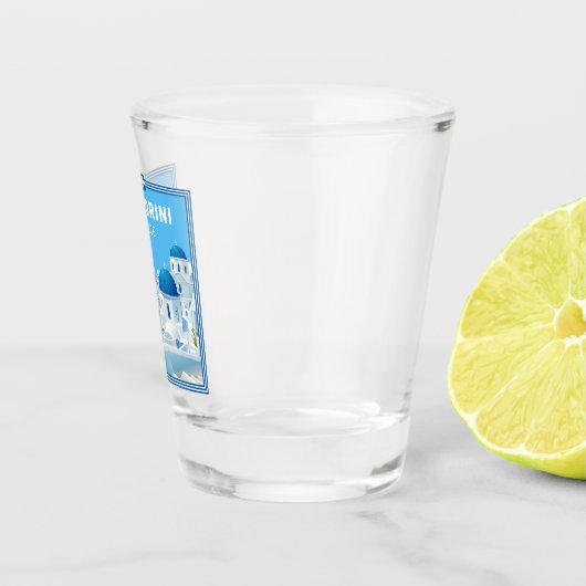 Aangepaste tekst Santorini Griekenland Shot Glas (Rechts)