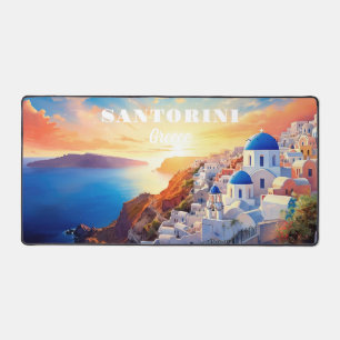 Aangepaste tekst Santorini Griekenland Sunset Bureaumat