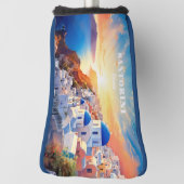 Aangepaste tekst Santorini Griekenland Sunset Golfheadcover (Draai 90)