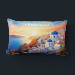 Aangepaste tekst Santorini Griekenland Sunset Kussen<br><div class="desc">Wijzig desgewenst de tekstvelden. Verder met behulp van het bewerkingshulpmiddel kunt u elk lettertype en de grootte en kleur ervan desgewenst wijzigen. Zie mijn winkel voor meer objecten in Griekenland.</div>