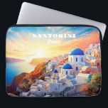 Aangepaste tekst Santorini Griekenland Sunset Laptop Sleeve<br><div class="desc">Wijzig of verwijder desgewenst de tekstvelden. Verder met behulp van het bewerkingshulpmiddel kunt u elk lettertype en de grootte en kleur ervan desgewenst wijzigen. Zie mijn winkel voor meer objecten in Griekenland.</div>