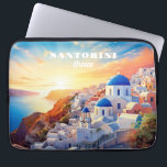 Aangepaste tekst Santorini Griekenland Sunset Laptop Sleeve<br><div class="desc">Wijzig of verwijder desgewenst de tekstvelden. Verder met behulp van het bewerkingshulpmiddel kunt u elk lettertype en de grootte en kleur ervan desgewenst wijzigen. Zie mijn winkel voor meer objecten in Griekenland.</div>