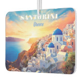Aangepaste tekst Santorini Griekenland Sunset Luchtverfrisser (Links)
