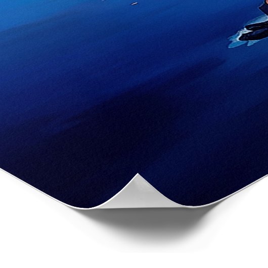 Aangepaste tekst Santorini Griekenland Sunset Poster (Hoek)