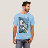 Aangepaste tekst Santorini Griekenland T-shirt (Voorkant volledig)