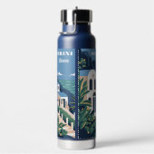 Aangepaste tekst Santorini Griekenland Waterfles (Rechts)