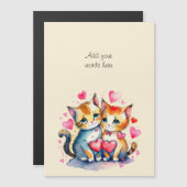 Aangepaste tekst schattige katten magnetische kaar magnetische uitnodiging (Voorkant / Achterkant)