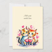 Aangepaste tekst schattige katten magnetische kaar magnetische uitnodiging (Voorkant)