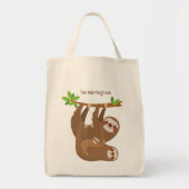 Aangepaste Tekst Schattige Luiaard Tote Bag (Voorkant)
