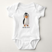 Aangepaste tekst Schattige Penguin Peeking Baby Bo Romper (Voorkant)