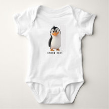 Aangepaste tekst Schattige Penguin Peeking Baby Bo