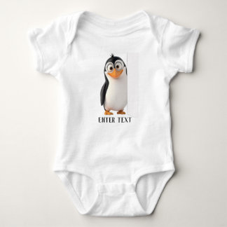 Aangepaste tekst Schattige Penguin Peeking Baby Bo Romper