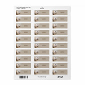 Aangepaste tekst Schattige schuuruil Etiket (Full Sheet)