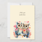 Aangepaste tekst schattige uilen magnetische kaart magnetische uitnodiging (Voorkant)