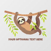 Aangepaste tekst Schattigee luiheid Raamsticker (Vel)