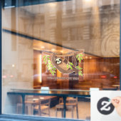 Aangepaste tekst Schattigee luiheid Raamsticker (Cafe Raam)