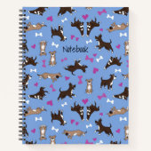 Aangepaste tekst Schattigee Staffy Lab Hondenliefh Notitieboek (Voorkant)