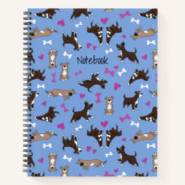Aangepaste tekst Schattigee Staffy Lab Hondenliefh Notitieboek