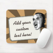 Aangepaste tekst schreeuwen op elke kleur Light Be Muismat (Met muis)