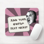 Aangepaste tekst schreeuwen op elke kleur Light Be Muismat (Met muis)