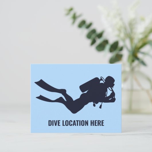 Aangepaste tekst Scuba duiken Briefkaart (Staand voorkant)