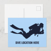 Aangepaste tekst Scuba duiken Briefkaart (Voorkant / Achterkant)