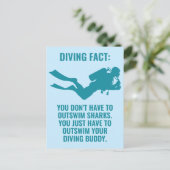 Aangepaste tekst Scuba duiken Briefkaart (Staand voorkant)
