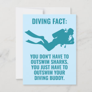 Aangepaste tekst Scuba duiken Briefkaart