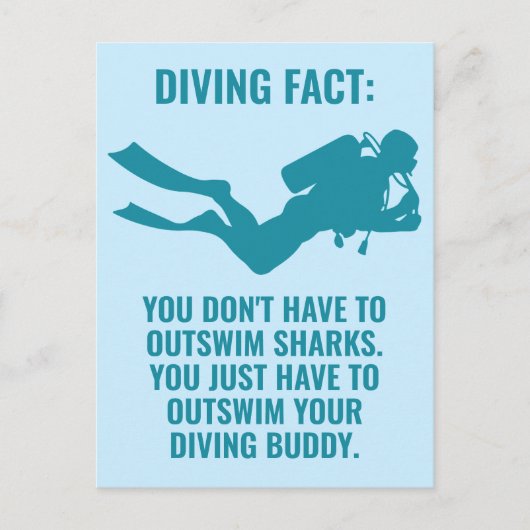 Aangepaste tekst Scuba duiken Briefkaart (Voorkant)