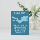 Aangepaste tekst Scuba duiken Briefkaart (Staand voorkant)
