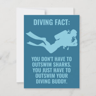 Aangepaste tekst Scuba duiken Briefkaart