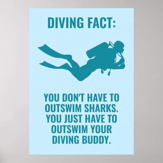 Aangepaste tekst Scuba duiken Poster (Voorkant)