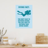 Aangepaste tekst Scuba duiken Poster (Keuken)