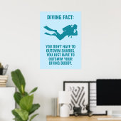 Aangepaste tekst Scuba duiken Poster (Thuiskantoor)