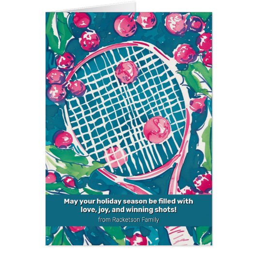 🎾🎄Aangepaste tekst, Season's Greetings: Love-Lov (Voorkant)
